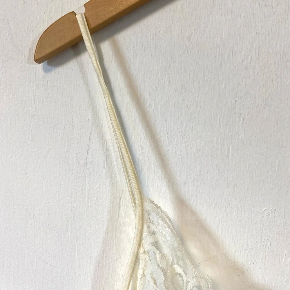 Vintage Cream Lace Trim Slip Chemise - Picture 6 of 11